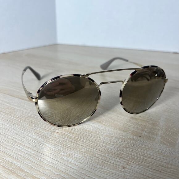 RARE! Prada SPR51S UAO-1C0 Sunglasses Beige Tortoise Silver READ DESC 54-22-135 main image 14